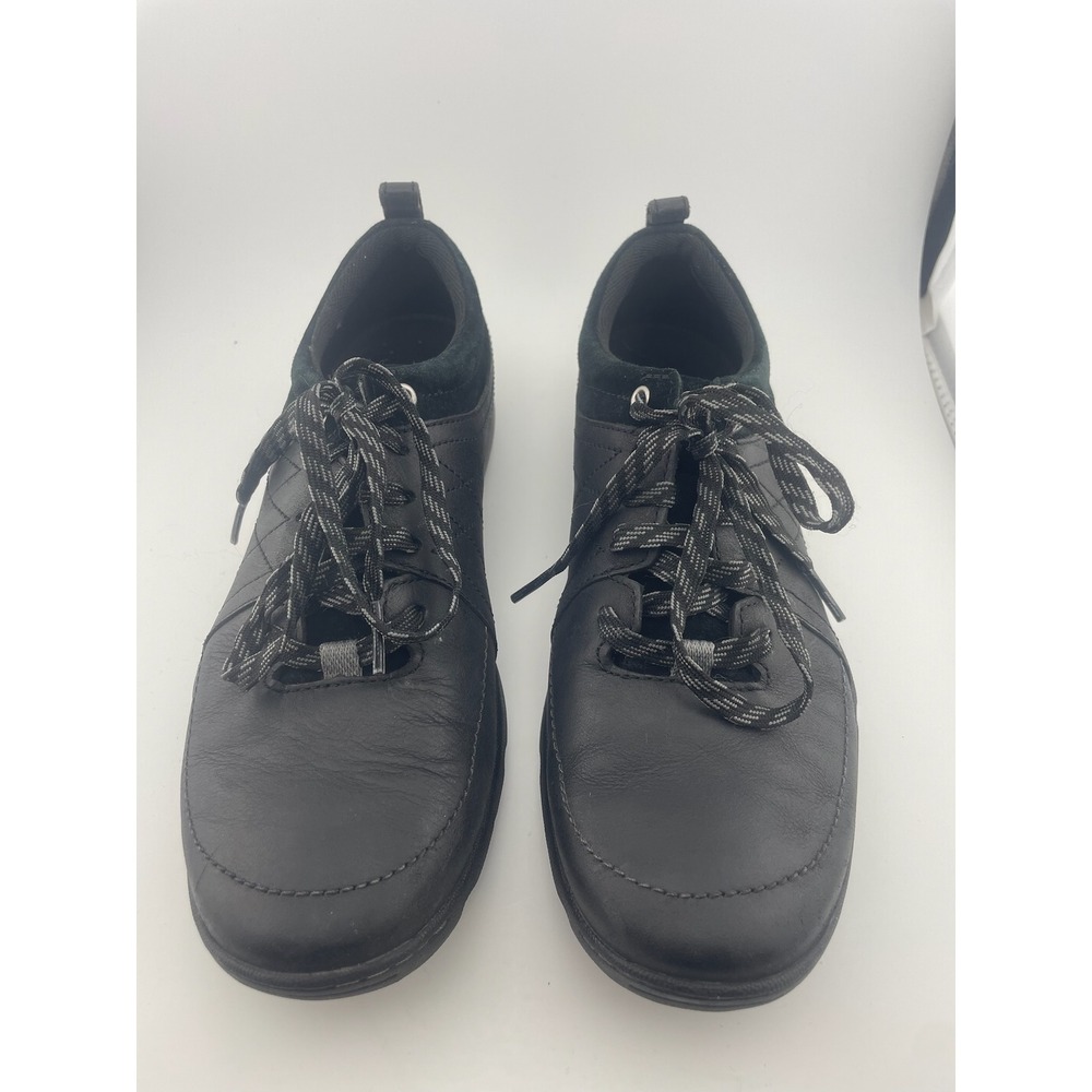 Merrell Mimosa Lena black leather women's comfort sneaker sz 6.5 EUC suede trim